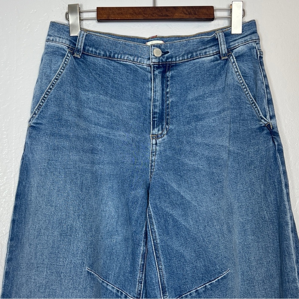 ALICE + OLIVIA Women’s Size 31 Avery Blue Wash Parker Low Rise Balloon Leg Jeans - Picture 4 of 16
